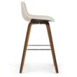 Simpli Home Natural 26.4-in H Counter height Upholstered Wood Bar Stool 2 -Pack