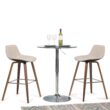 Simpli Home Natural 26.4-in H Counter height Upholstered Wood Bar Stool 2 -Pack