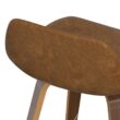 Simpli Home Deep Tan 26.4-in H Counter height Upholstered Wood Bar Stool 2 -Pack