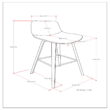 Simpli Home Deep Tan 26.4-in H Counter height Upholstered Wood Bar Stool 2 -Pack
