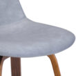 Simpli Home Stone Grey 26.4-in H Counter height Upholstered Wood Bar Stool 2 -Pack