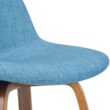 Simpli Home Medium Blue 26.4-in H Counter height Upholstered Wood Bar Stool 2 -Pack