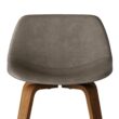 Simpli Home Distressed Grey 26.4-in H Counter height Upholstered Wood Bar Stool 2 -Pack