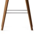 Simpli Home Distressed Grey 26.4-in H Counter height Upholstered Wood Bar Stool 2 -Pack