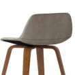 Simpli Home Distressed Grey 26.4-in H Counter height Upholstered Wood Bar Stool 2 -Pack