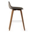 Simpli Home Distressed Grey 26.4-in H Counter height Upholstered Wood Bar Stool 2 -Pack