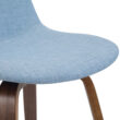 Simpli Home Denim Grey 30.4-in H Counter height Upholstered Wood Bar Stool 2 -Pack