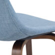 Simpli Home Denim Grey 30.4-in H Counter height Upholstered Wood Bar Stool 2 -Pack