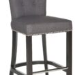 Safavieh Charcoal 25.7-in H Counter height Upholstered Wood Bar Stool