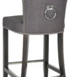 Safavieh Charcoal 25.7-in H Counter height Upholstered Wood Bar Stool