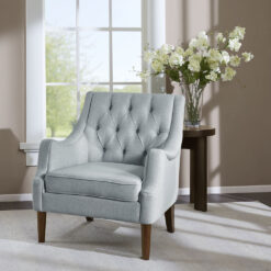 Madison Park Casual Dusty Blue Accent Chair