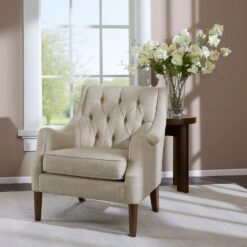 Madison Park Casual Beige Accent Chair