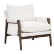 Roundhill Furniture Kelly Modern White Velvet Accent Chair