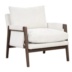 Roundhill Furniture Kelly Modern White Velvet Accent Chair