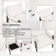 Roundhill Furniture Kelly Modern White Velvet Accent Chair