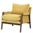 Roundhill Furniture Kelly Modern Yellow Velvet Accent Chair