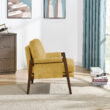 Roundhill Furniture Kelly Modern Yellow Velvet Accent Chair