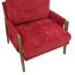 Roundhill Furniture Kelly Midcentury Red Velvet Accent Chair
