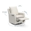 Storkcraft Modern Ivory Swivel Glider Chair