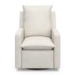 Storkcraft Modern Ivory Swivel Glider Chair