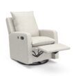 Storkcraft Modern Ivory Swivel Glider Chair