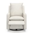 Storkcraft Modern Ivory Swivel Glider Chair
