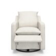 Storkcraft Modern Ivory Swivel Glider Chair