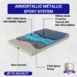 Armorpoxy Metallic Epoxy Kit 2-part Sandbar Epoxy Concrete and Garage Floor Paint ( 3-gallon )