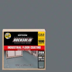 Rust-Oleum RockSolid Professional Industrial Floor 2-part Dark Gray Polycuramine Concrete and Garage Floor Paint ( Kit )
