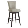 Circle 55 Abbey Stone 30-in H Bar height Upholstered Swivel Wood Bar Stool 2 -Pack