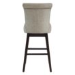 Circle 55 Abbey Stone 30-in H Bar height Upholstered Swivel Wood Bar Stool 2 -Pack