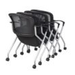 Regency Set of 4 Cadence Nesting Black Contemporary Polypropylene Desk Chair