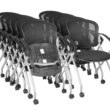 Regency Set of 4 Cadence Nesting Black Contemporary Polypropylene Desk Chair