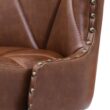 LUE BONA Dark Brown 26.0-in H Counter height Upholstered Swivel Wood Bar Stool 2 -Pack