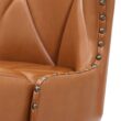 LUE BONA Whiskey Brown 26.0-in H Counter height Upholstered Swivel Wood Bar Stool 2 -Pack