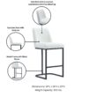 Manhattan Comfort White 26.37-in H Counter height Upholstered Metal Bar Stool