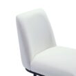 Manhattan Comfort White 26.37-in H Counter height Upholstered Metal Bar Stool