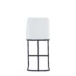 Manhattan Comfort White 26.37-in H Counter height Upholstered Metal Bar Stool