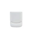 Manhattan Comfort White 26.37-in H Counter height Upholstered Metal Bar Stool