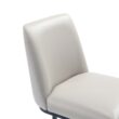 Manhattan Comfort Light Grey 26.37-in H Counter height Upholstered Metal Bar Stool