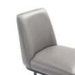 Manhattan Comfort Grey 26.37-in H Counter height Upholstered Metal Bar Stool