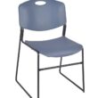 Regency Zeng Stacking Blue Contemporary Ergonomic Plastic Desk Chair