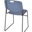 Regency Zeng Stacking Blue Contemporary Ergonomic Plastic Desk Chair
