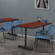 Regency Zeng Stacking Blue Contemporary Ergonomic Plastic Desk Chair