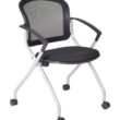 Regency Cadence Nesting Black Contemporary Polypropylene Desk Chair