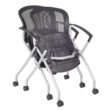 Regency Cadence Nesting Black Contemporary Polypropylene Desk Chair