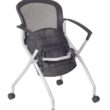 Regency Cadence Nesting Black Contemporary Polypropylene Desk Chair