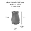 Good Ideas 65-Gallon Black Plastic Rain Barrel Spigot