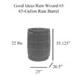 Good Ideas 65-Gallon Brown Plastic Rain Barrel Spigot