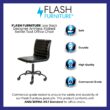 Flash Furniture Alan Black Vinyl/Black Frame Contemporary Adjustable Height Swivel Vinyl Desk Chair